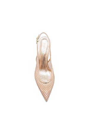 Slingback Greta in mesh e pelle color oro rosa SERGIO LEVANTESI | GRETA6PELLE